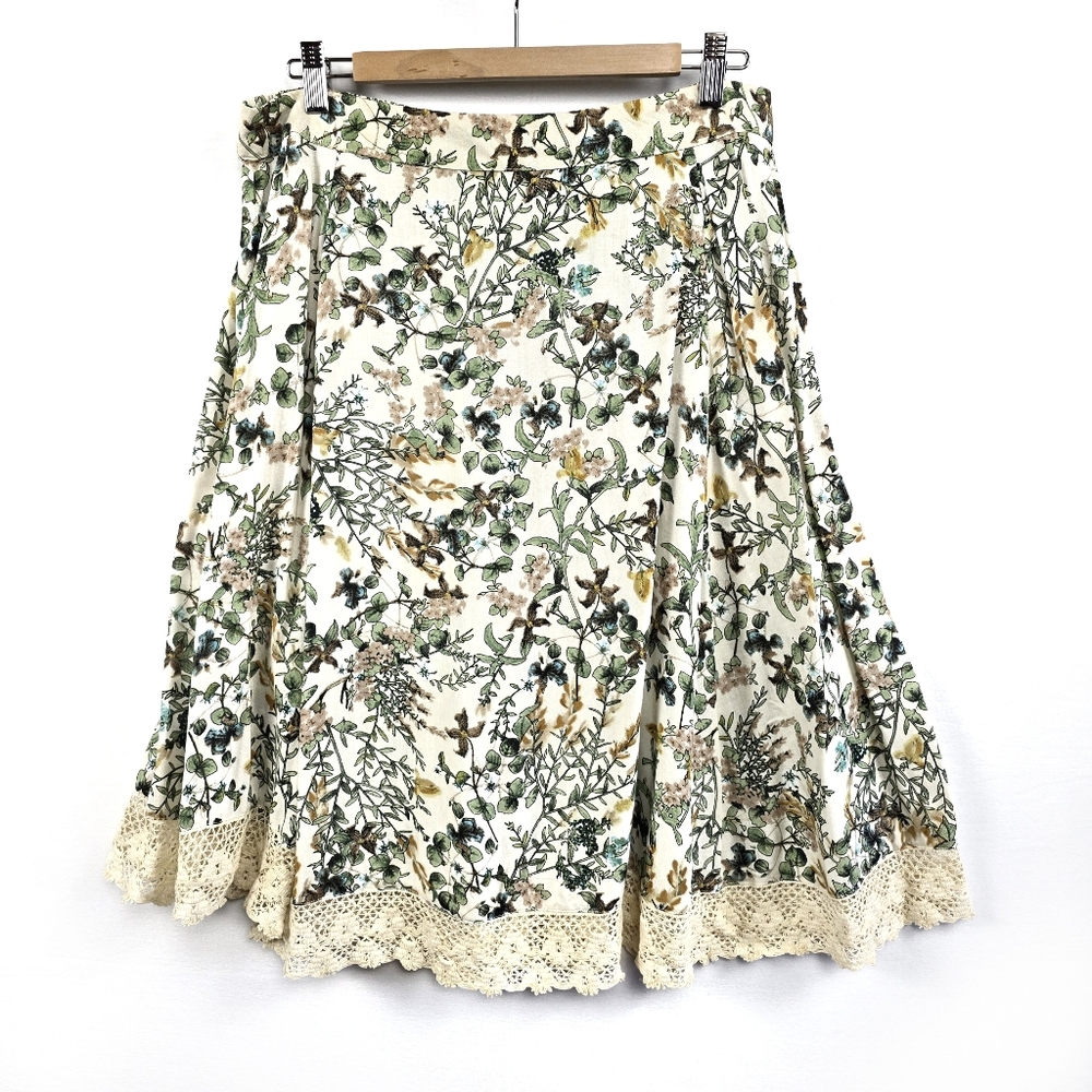 Vintage Floral Skirt Size Petite Large